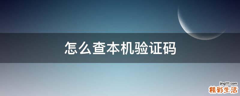 怎么查本机验证码
