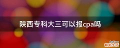 陕西专科大三可以报cpa吗