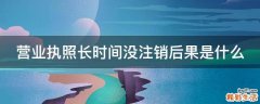 营业执照长时间没注销后果是什么