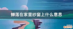 蝉落在家里纱窗上什么意思