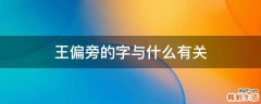 王偏旁的字与什么有关
