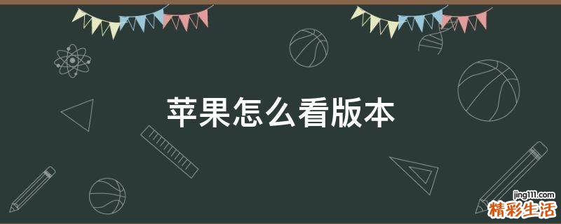 苹果怎么看版本