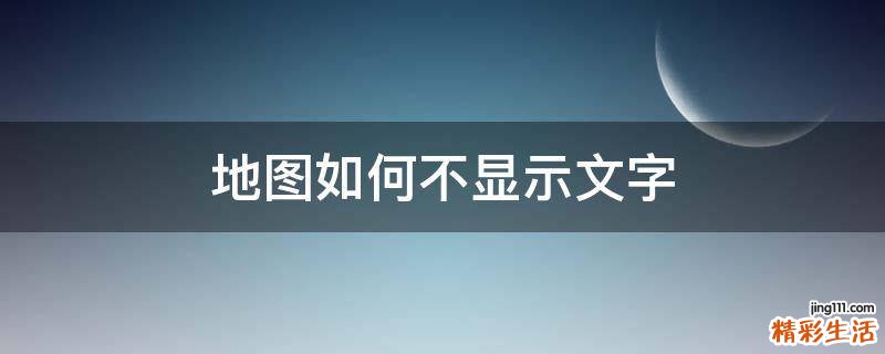 地图如何不显示文字