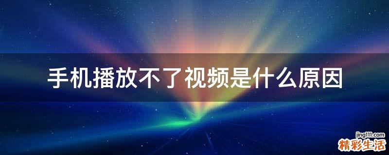 手机播放不了视频是什么原因