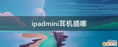 ipadmini耳机插哪
