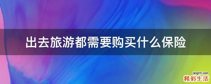 出去旅游都需要購買什么保險