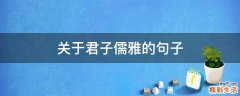 关于君子儒雅的句子