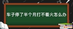 车子停了半个月打不着火怎么办