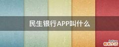 民生银行APP叫什么