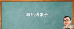 歇后语蛋子