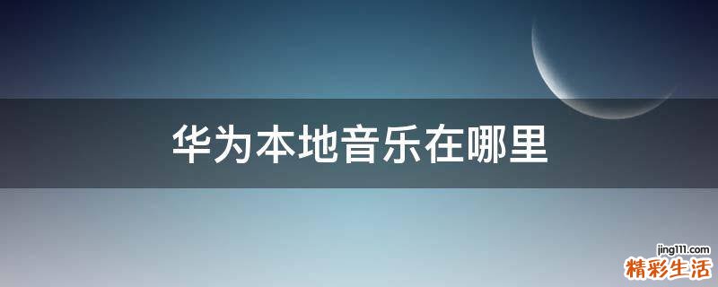 华为本地音乐在哪里
