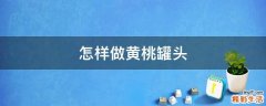 怎样做黄桃罐头