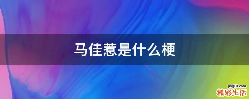 马佳惹是什么梗