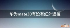 华为mate30有没有红外遥控