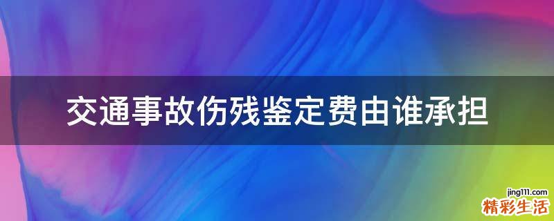 交通事故伤残鉴定费由谁承担