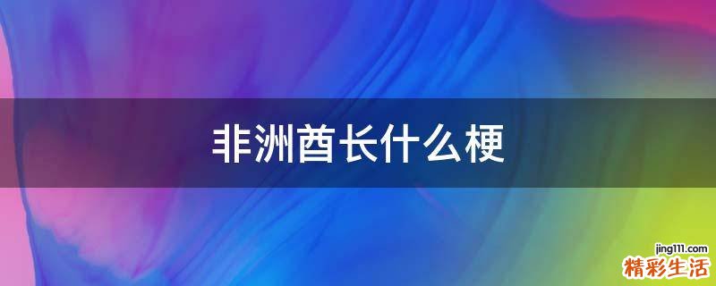 非洲酋长什么梗