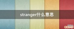 stranger什么意思