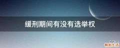 緩刑期間有沒有選舉權(quán)