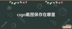 csgo截图保存在哪里