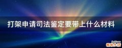 打架申请司法鉴定要带上什么材料