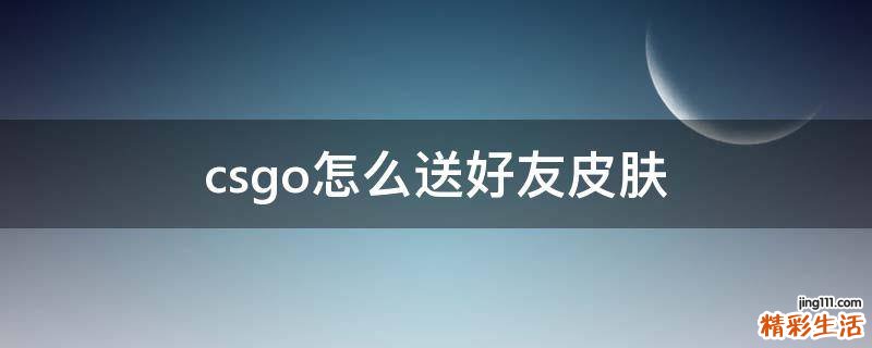 csgo怎么送好友皮肤