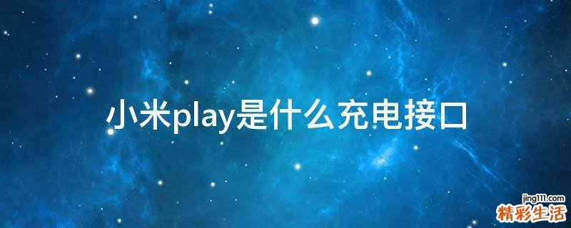 小米play是什么充电接口