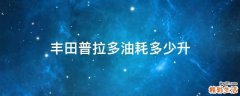 丰田普拉多油耗多少升