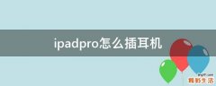 ipadpro怎么插耳机