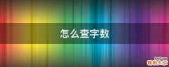 怎么查字数