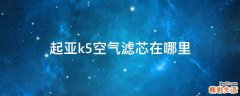 起亞k5空氣濾芯在哪里