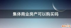 集体商业房产可以购买吗