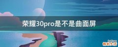 榮耀30pro是不是曲面屏