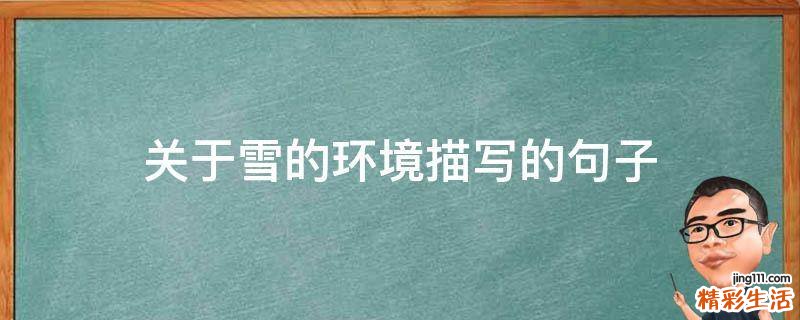 关于雪的环境描写的句子