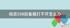 标志508后备箱打不开怎么办