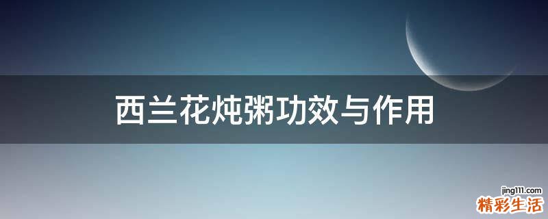 西蘭花燉粥功效與作用