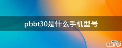 pbbt30是什么手机型号