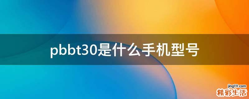 pbbt30是什么手机型号
