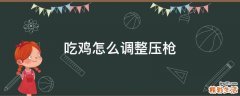 吃鸡怎么调整压枪