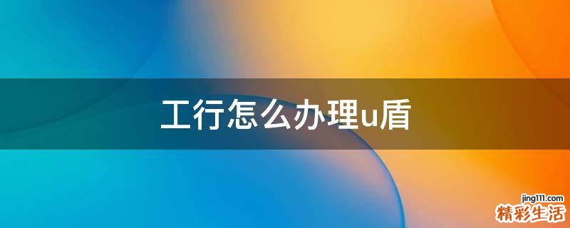 工行怎么办理u盾