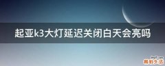 起亚k3大灯延迟关闭白天会亮吗
