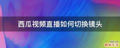 西瓜视频直播如何切换镜头