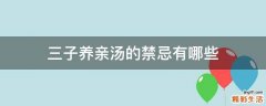 三子养亲汤的禁忌有哪些