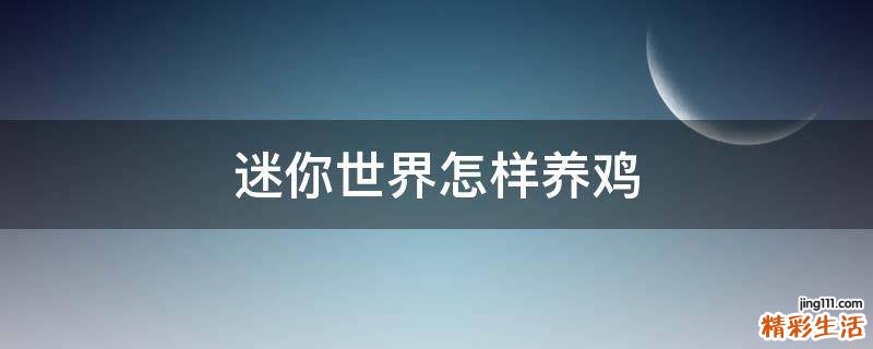 迷你世界怎样养鸡