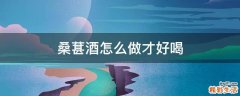 桑葚酒怎么做才好喝