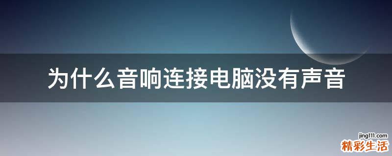 为什么音响连接电脑没有声音
