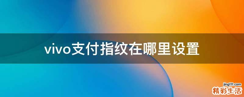 vivo支付指紋在哪里設(shè)置