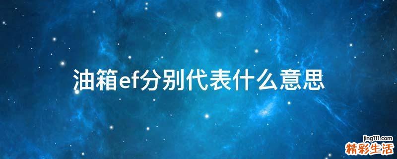 油箱ef分别代表什么意思