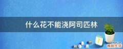 什么花不能浇阿司匹林