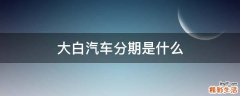 大白汽车分期是什么