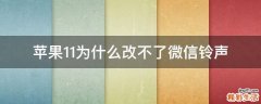 苹果11为什么改不了微信铃声